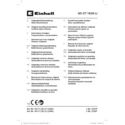 Einhell Power X-Change Akku-Rasentrimmer GC-CT 18/24 Li Mit 2 Ah-Akku -Gartengerätegeschäft 8148702 2171 001 SPK13