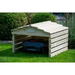 Dobar Mährobotergarage Mit Abnehmbarem Dach Fichte Natur 52,5 X 78,5 X 74 Cm -Gartengerätegeschäft 8539322 4637 07